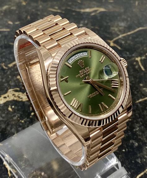 rolex day date green dial.